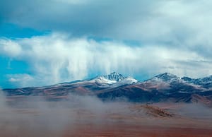 Mountain with snow