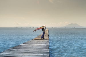 Woman relieving stress out on peer