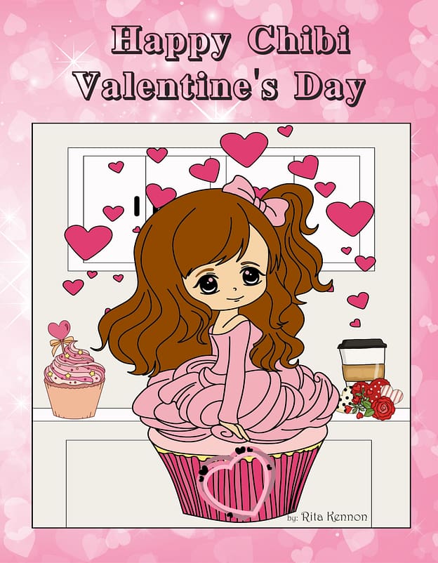 Happy Chibi Valentine's Day: Coloring Book