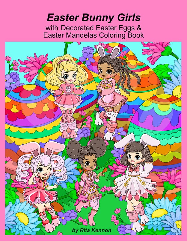 Easter Bunny Girls Coloring Book