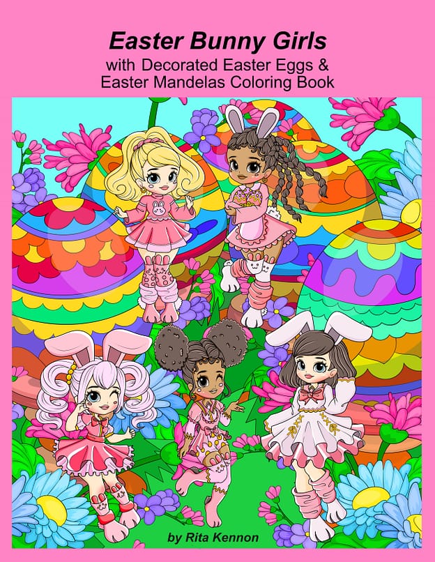 Easter Bunny Girls Coloring Book