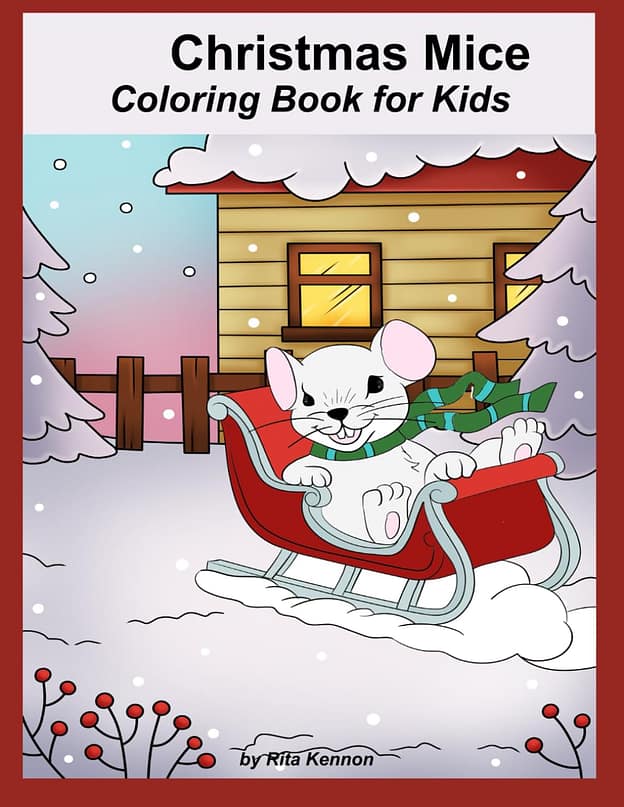 Christmas Mice Coloring Book for Kids