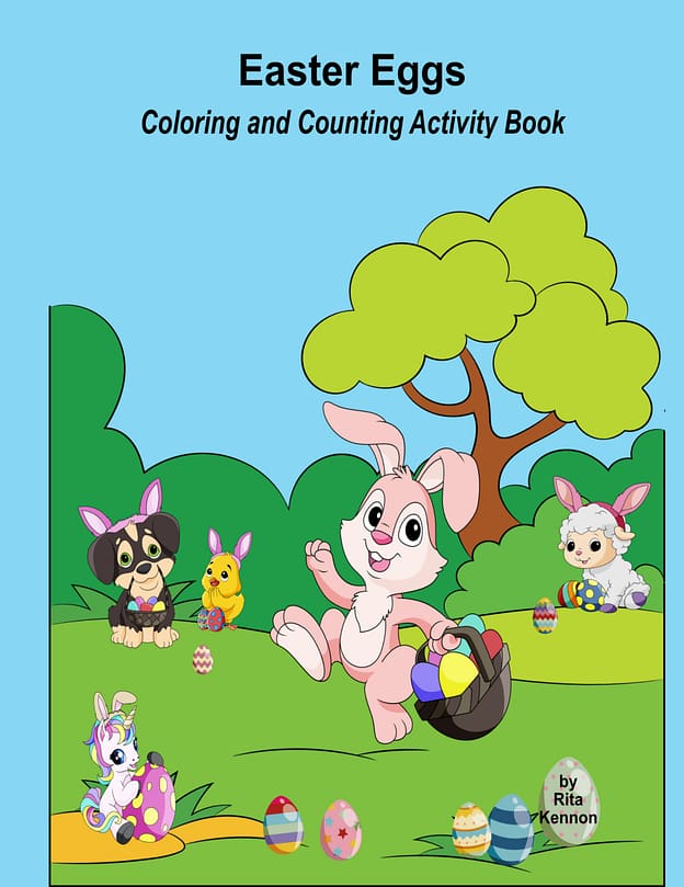 Easter Eggs: Coloring and Counting Activity Book