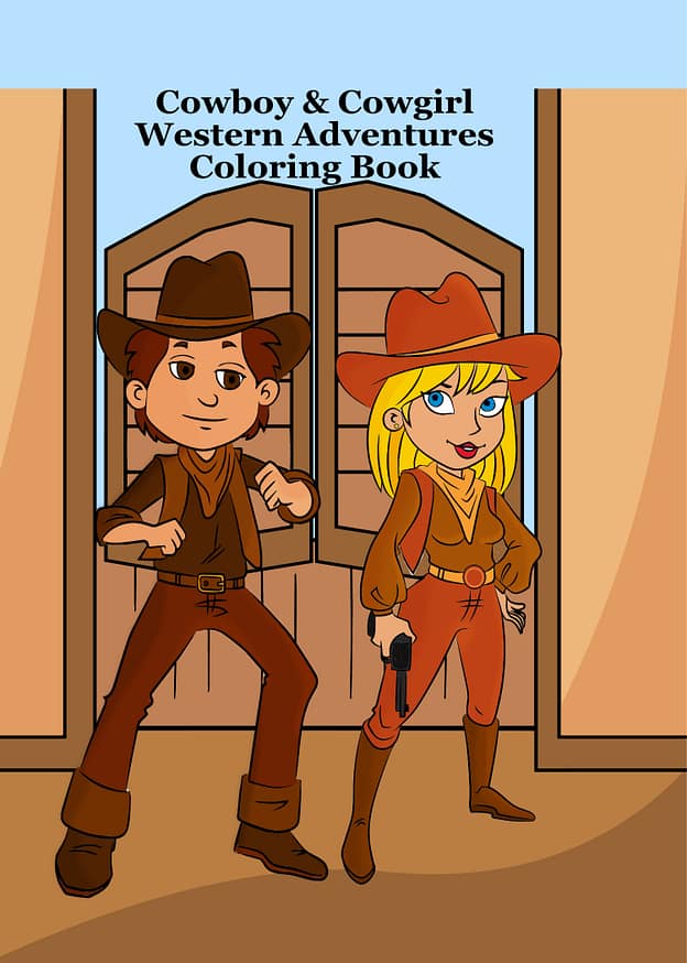 Cowboy & Cowgirl Western Adventures: Coloring Book