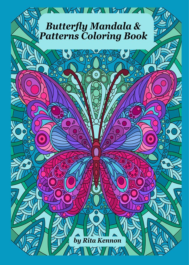 Butterfly Mandala & Patterns Coloring Book