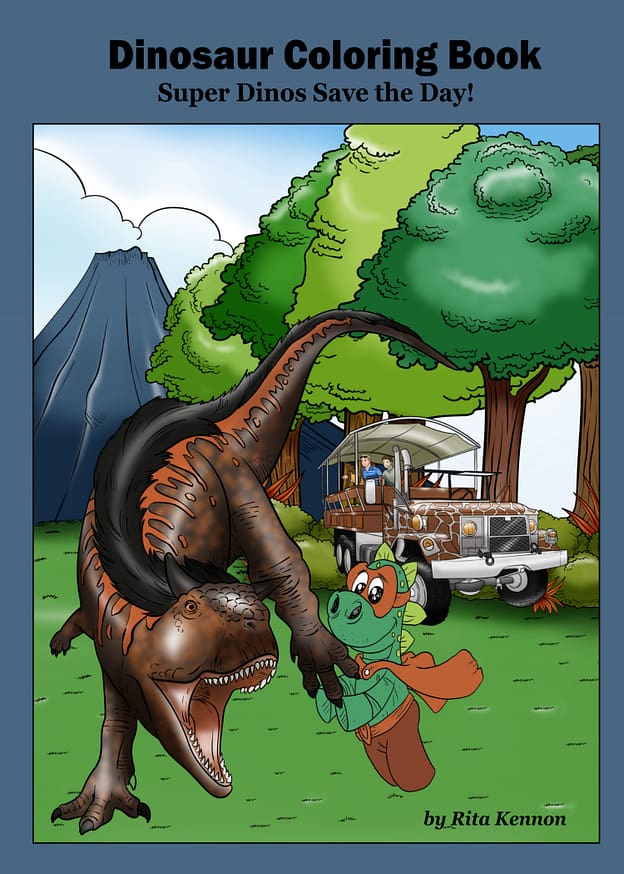 Dinosaur Coloring Book: Super Dinos Save the Day!